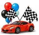 कार रेसिंग थीम डेकोरेशन किट — Car Racing Theme Decoration Kit