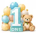 पहली बर्थडे थीम डेकोरेशन सेट — First Birthday Theme Decoration Set