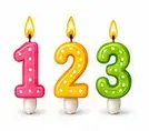 बर्थडे कैंडल्स — Birthday Candles (Number Candles)