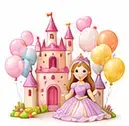 प्रिंसेस थीम डेकोरेशन किट — Princess Theme Decoration Kit