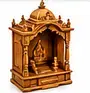 Wooden Home Mandir — लकड़ी का घर मंदिर (Wall-mounted or Floor-standing)