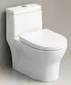 वन पीस कमोड विथ कैप