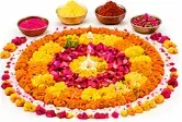 फूलों की रंगोली किट — Flower Rangoli Kit