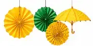 पेपर फैन/अम्ब्रेला हैंगिंग — Paper Fan/Umbrella Hanging