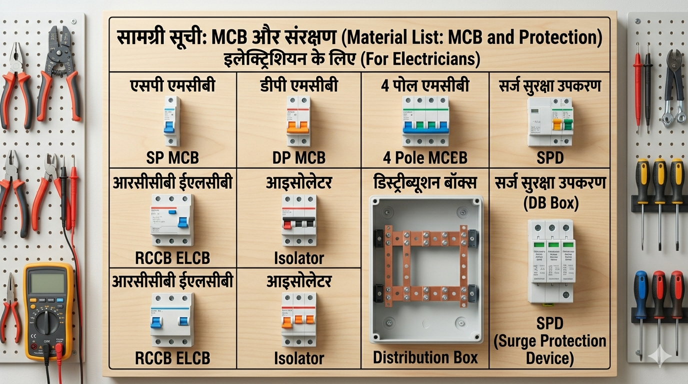 एमसीबी और सुरक्षा (MCB & Protection Devices) Saman List एमसीबी और सुरक्षा (MCB & Protection Devices) saman list items