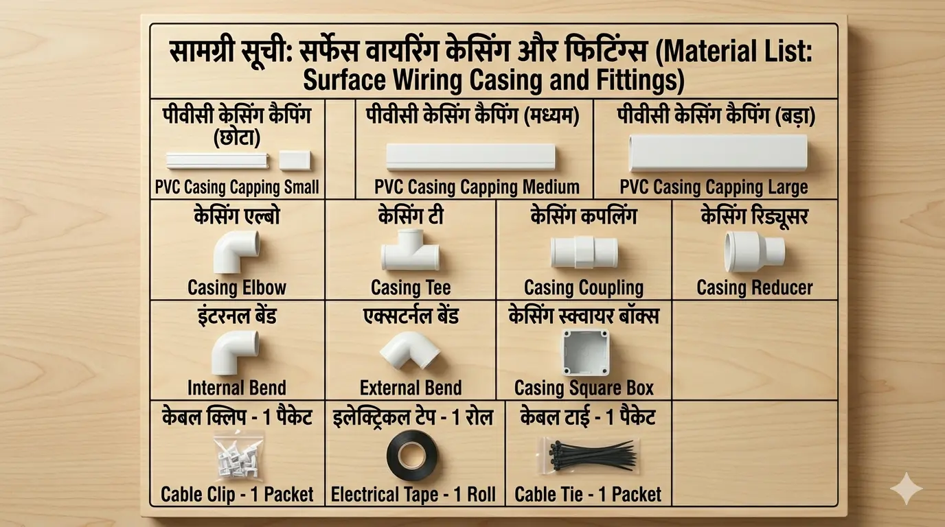 Surface Wiring Casing and Fittings Saman List Surface Wiring Casing and Fittings saman list items