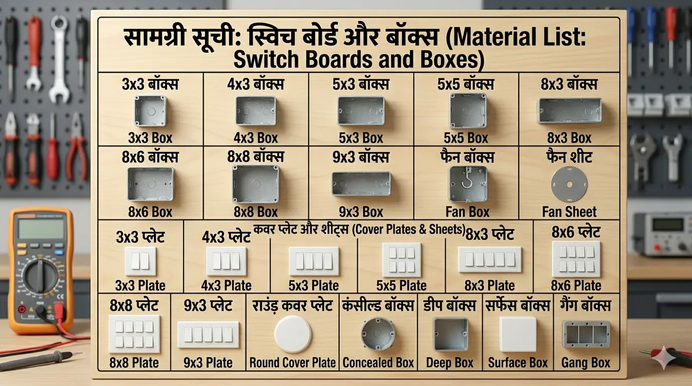 Switch Boards and Boxes Saman List Switch Boards and Boxes saman list items