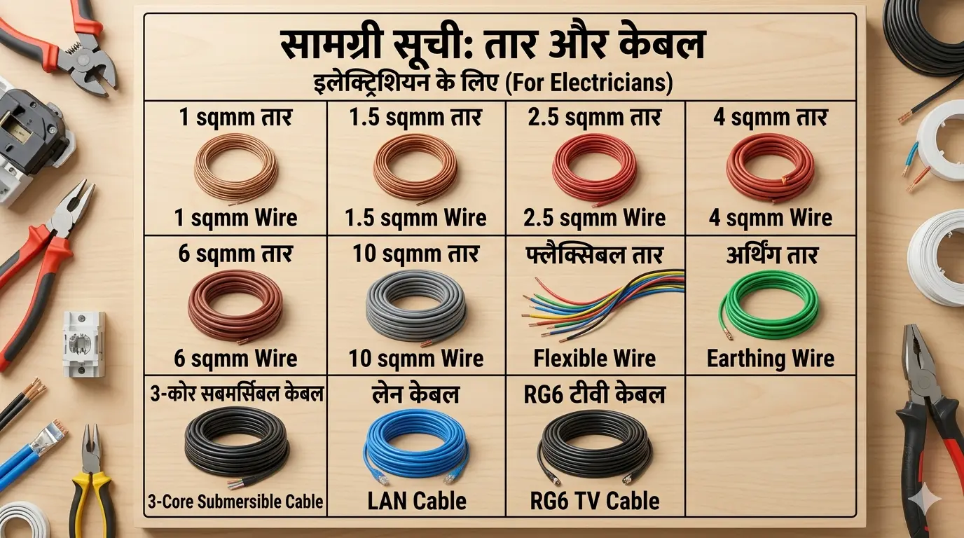 Wires and Cables Saman List Wires and Cables saman list items