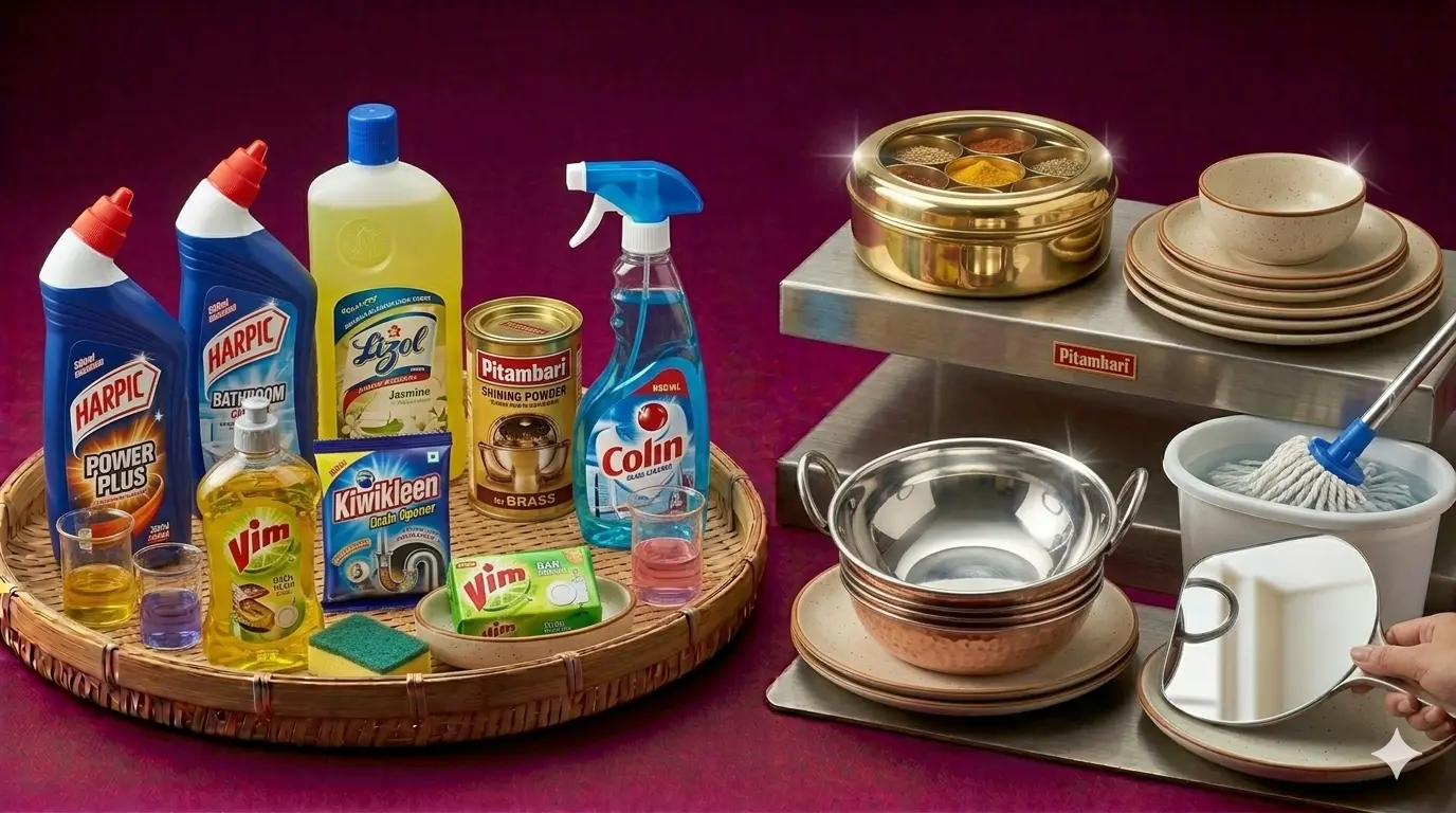 ઘર સ્વચ્છ — Ghar Safai (Cleaning) saman list items