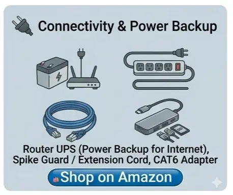 Connectivity & Power Backup saman list items