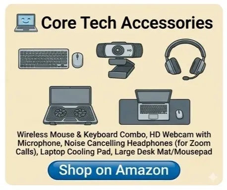 Core Tech Accessories saman list items