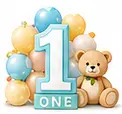 पहली बर्थडे थीम डेकोरेशन सेट — First Birthday Theme Decoration Set