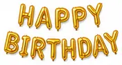 हैप्पी बर्थडे फॉइल लेटर सेट — Happy Birthday Foil Letter Set