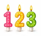 बर्थडे कैंडल्स — Birthday Candles (Number Candles)
