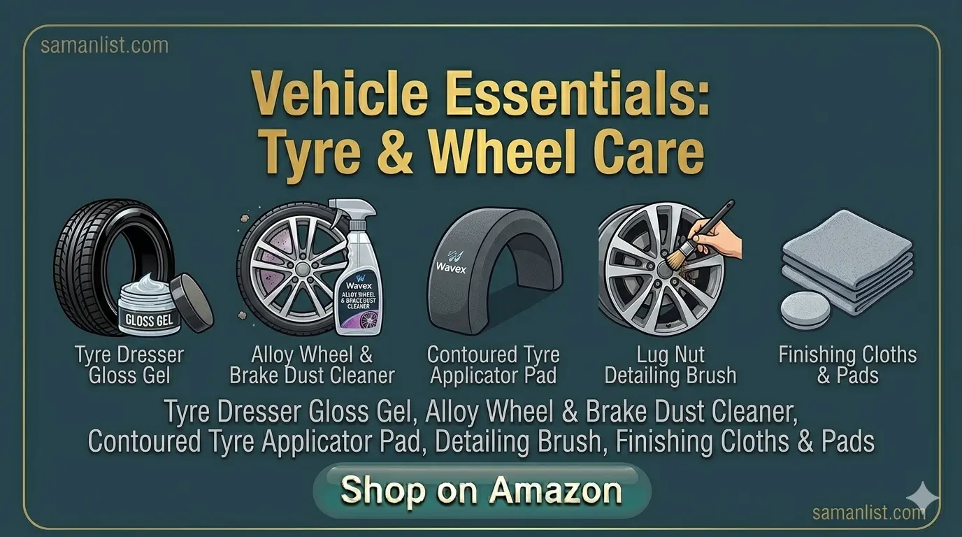Tyre & Wheel Care — टायर और अलॉय व्हील केयर Saman List Tyre & Wheel Care — टायर और अलॉय व्हील केयर saman list items