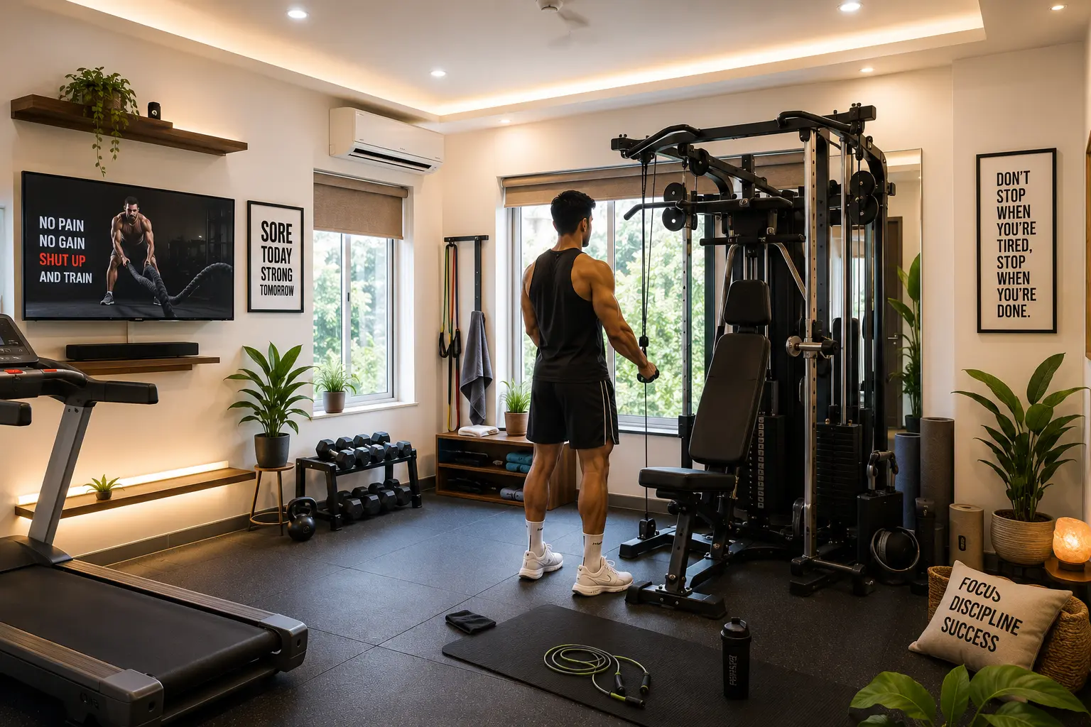 होम जिम सेटअप और कसरत सामान लिस्ट – Home Gym Setup Essentials List | SamanList