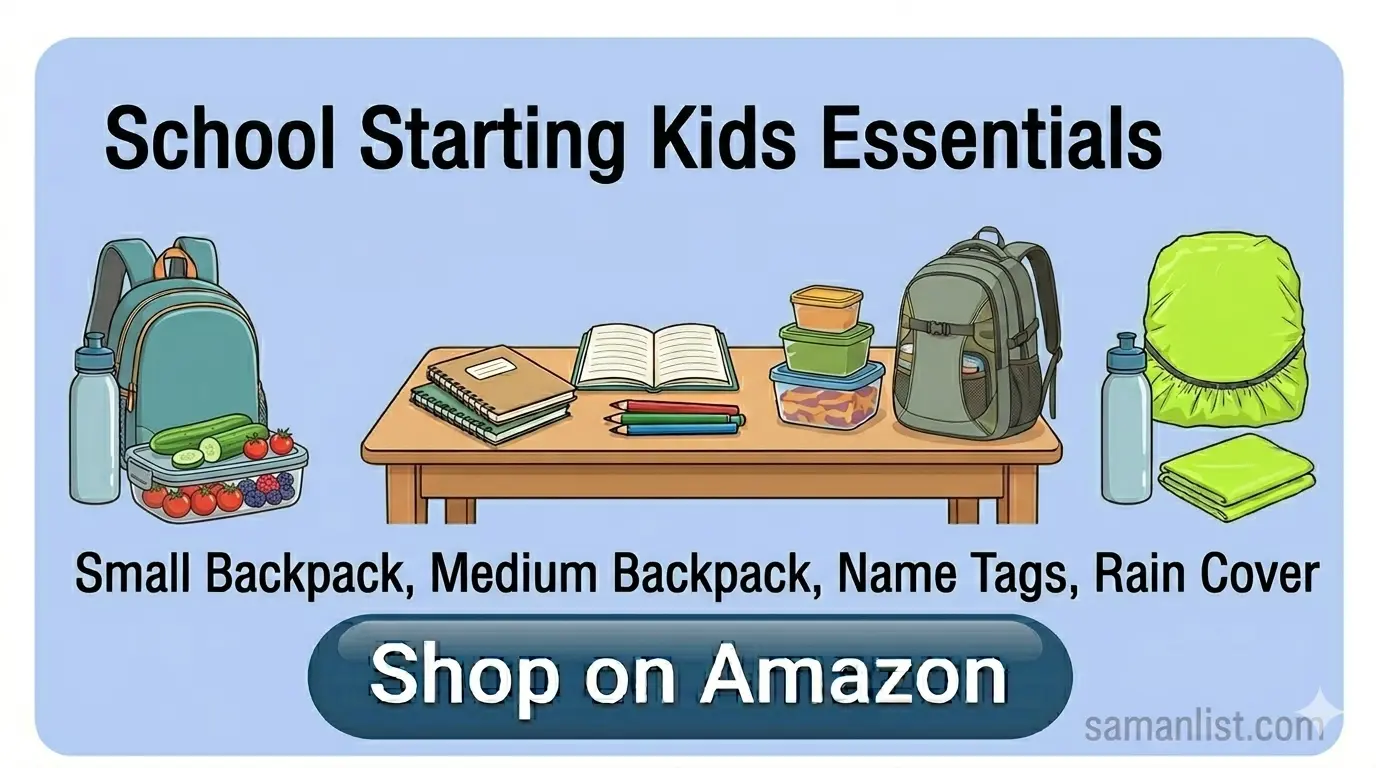 School Bag & Accessories — स्कूल बैग और सहायक सामान Saman List School Bag & Accessories — स्कूल बैग और सहायक सामान saman list items