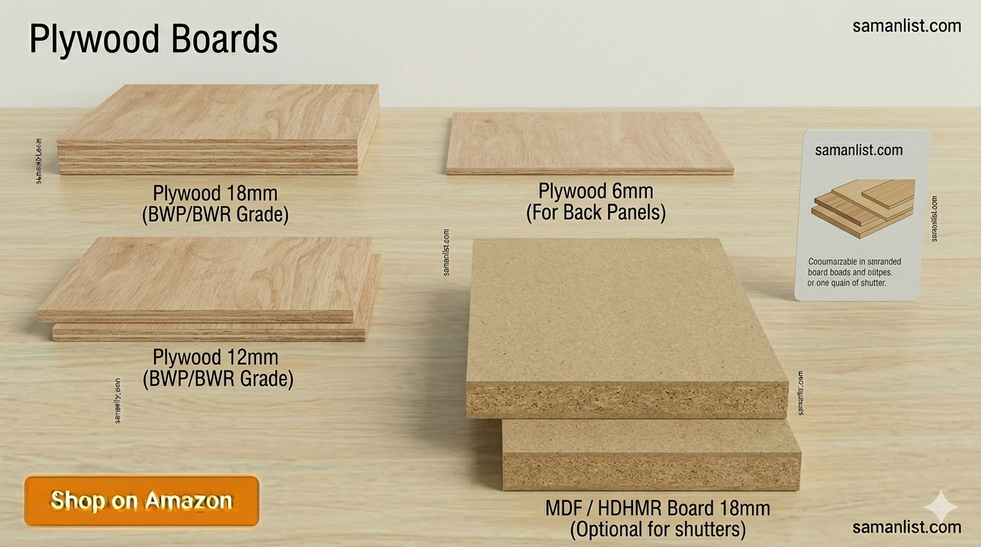 प्लाईवुड और बोर्ड (Plywood & Boards) Saman List प्लाईवुड और बोर्ड (Plywood & Boards) saman list items
