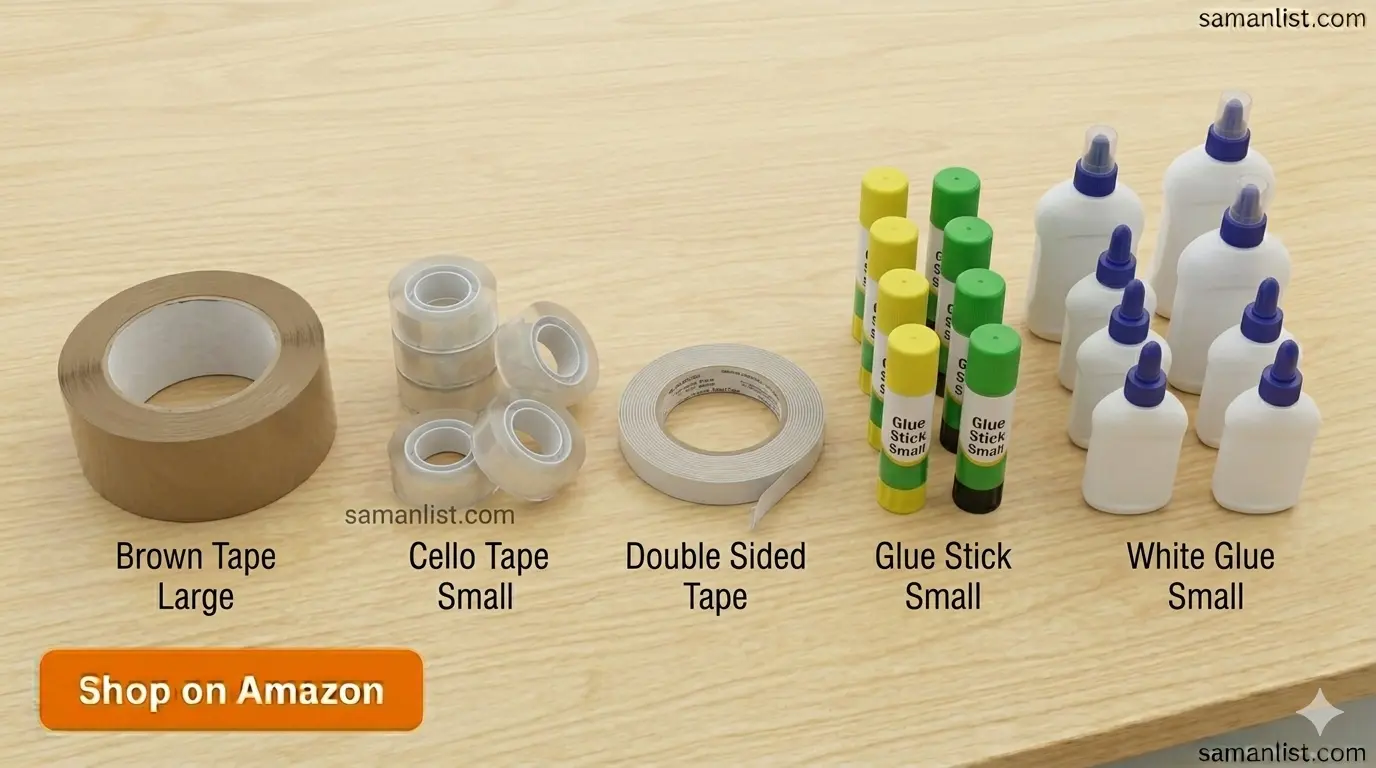 टेप और गोंद (Adhesives & Tapes) saman list items