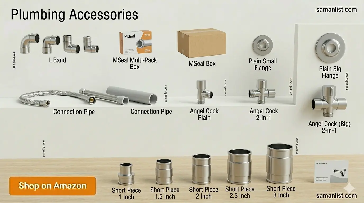 प्लंबिंग एक्सेसरीज़ (Plumbing Accessories) saman list items